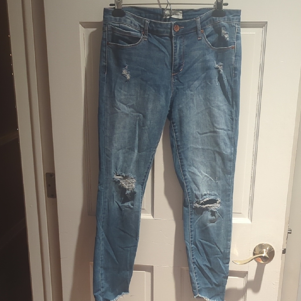 Articles Of Society Distressed Blue Skinny Jeans